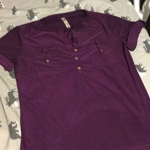 L satiny shirt